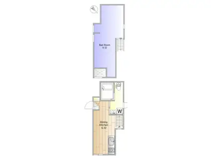 INLET(1DK/1階)の間取り写真