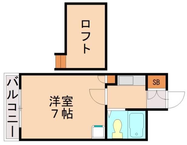 クレスト黒崎(1K/5階)の間取り写真