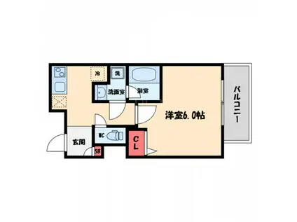 LAV心斎橋ウエスト(1K/3階)の間取り写真