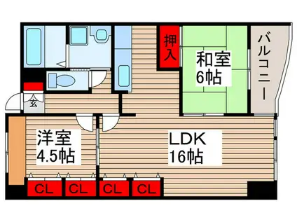 シーブリーズ(2LDK/2階)の間取り写真