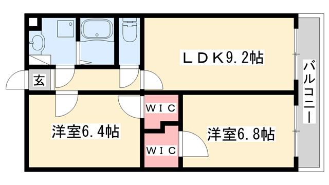 グレイス池田(2LDK/2階)の間取り写真