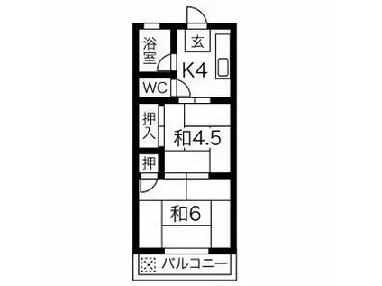 レジデンス向島(2DK/3階)の間取り写真