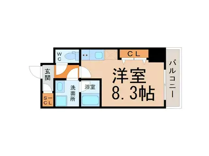 シェモア泉(ワンルーム/7階)の間取り写真