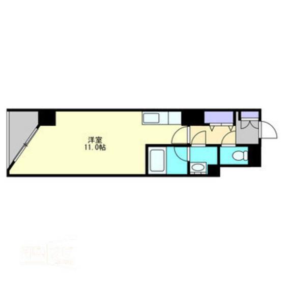 HIGHS TOP表町(ワンルーム/5階)の間取り写真