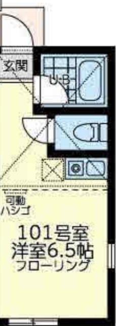 ユナイト末吉ベルティーニの杜(ワンルーム/1階)の間取り写真