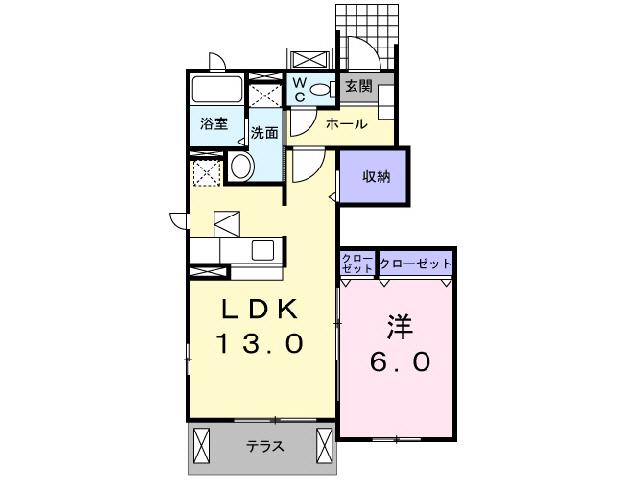 メゾンフレイズ(1LDK/1階)の間取り写真