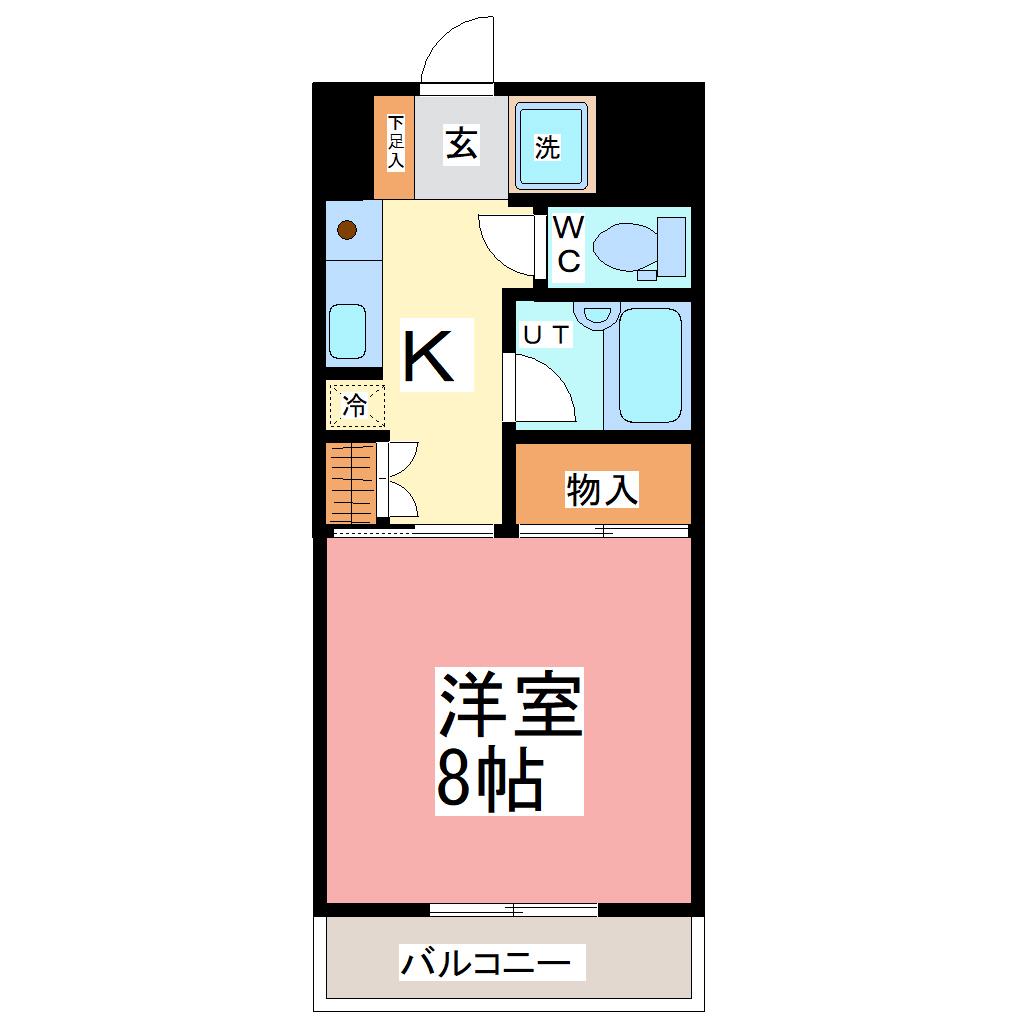 プリマベラKONDO(1K/4階)の間取り写真