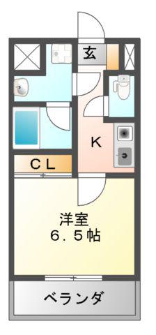 アスキーコート(1K/3階)の間取り写真