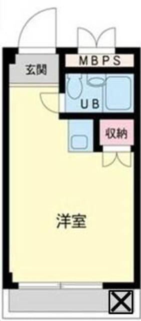 ランドフォレスト東豊田(ワンルーム/2階)の間取り写真