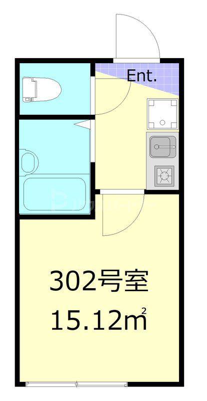アリス南千住(1K/3階)の間取り写真
