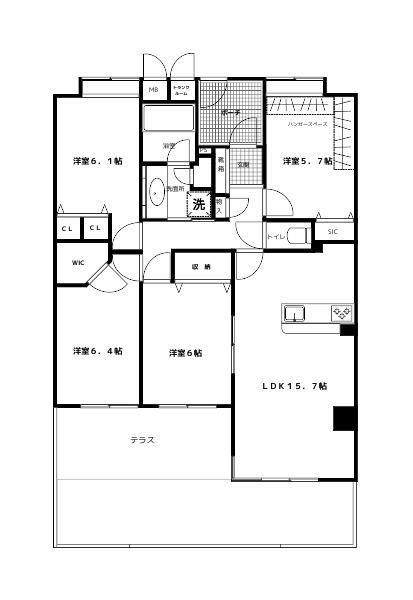 ライフガーデン吾妻壱番館(4LDK/1階)の間取り写真