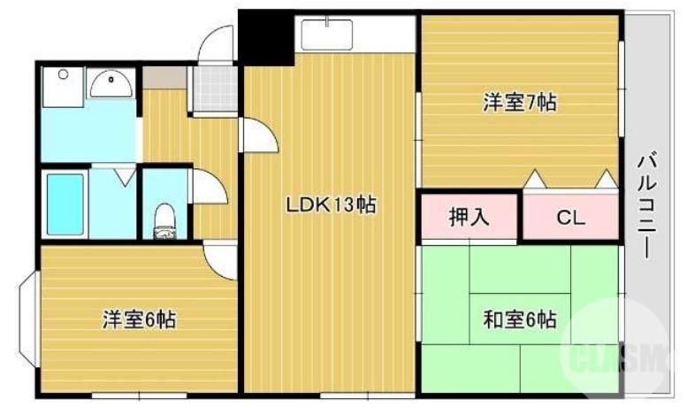 ファミールメゾン(3LDK/3階)の間取り写真