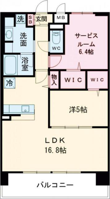 フェンテイーストII(1SLDK/3階)の間取り写真