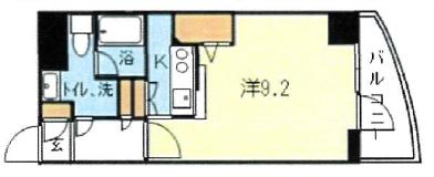 リビエール宮崎台(1K/2階)の間取り写真