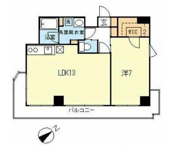 サンフォニー梶ヶ谷(1LDK/6階)の間取り写真