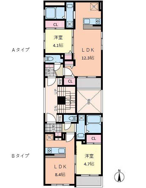 KUNPU(1LDK/2階)の間取り写真