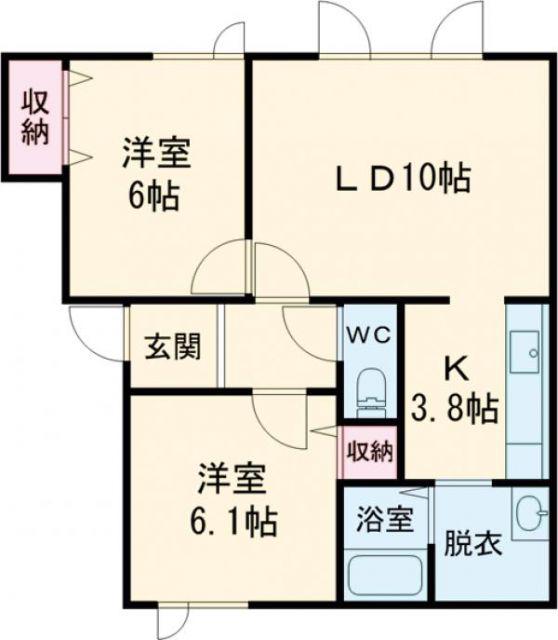 リアルホーム北門17(2LDK/1階)の間取り写真