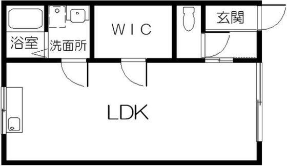 TREEHOUSE(1LDK/1階)の間取り写真