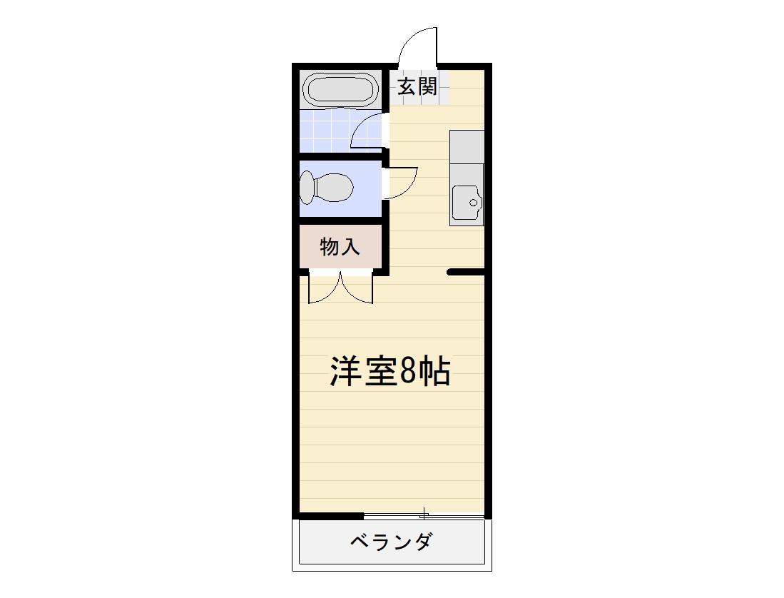 山本コーポ(ワンルーム/1階)の間取り写真