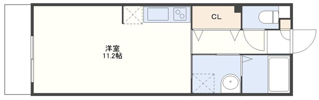 ソレイユ元船(ワンルーム/7階)の間取り写真