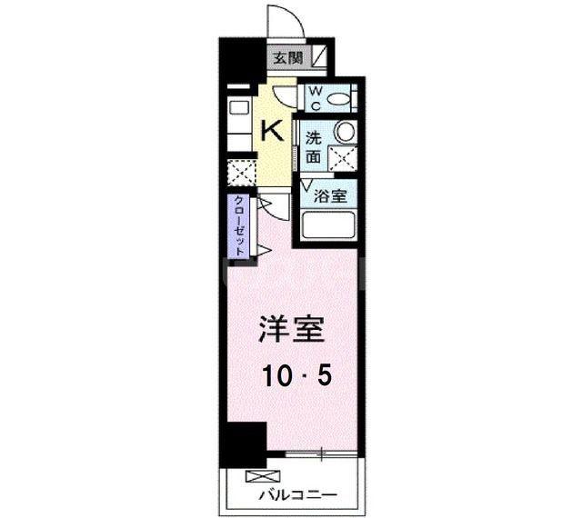 スアヴィス千葉(1K/1階)の間取り写真