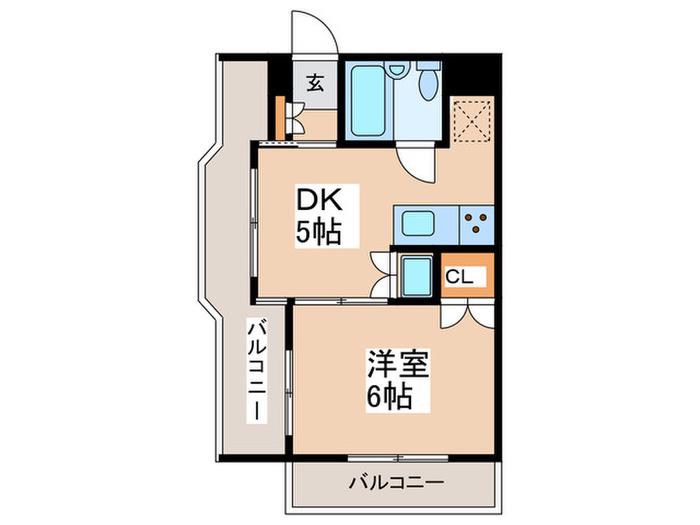 日神パレス桜上水(1DK/3階)の間取り写真