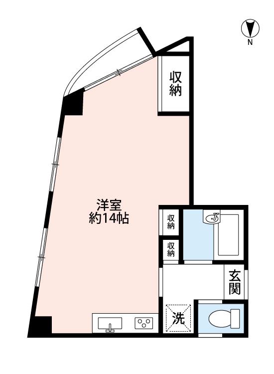 白金GNビル(ワンルーム/4階)の間取り写真