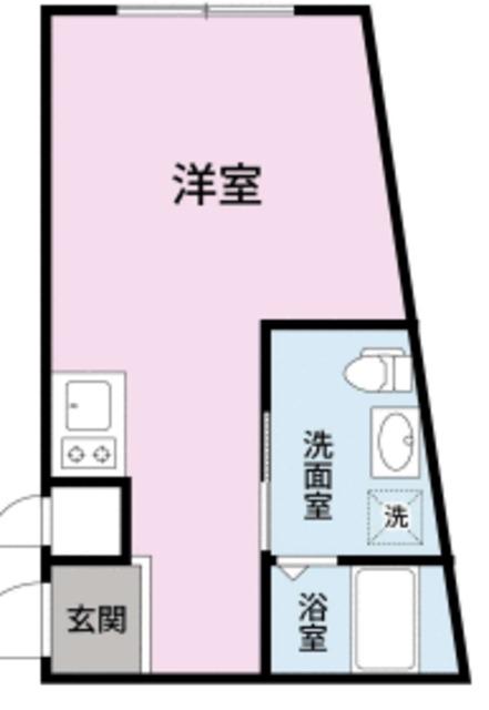 スカイヒルズ鷺ノ宮(ワンルーム/2階)の間取り写真