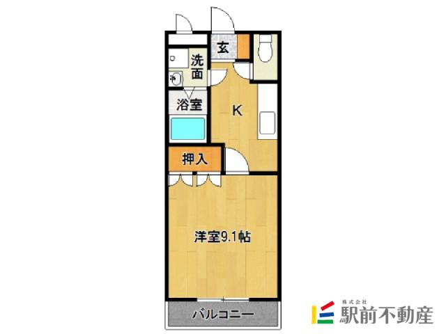 コーポ彩舞蘭(1K/1階)の間取り写真