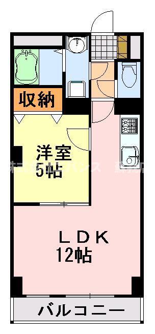 MSパラッゾ(1LDK/2階)の間取り写真