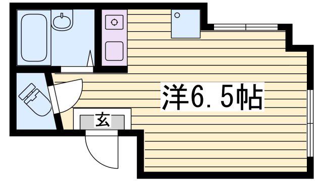 アウトリバーマンション(ワンルーム/4階)の間取り写真