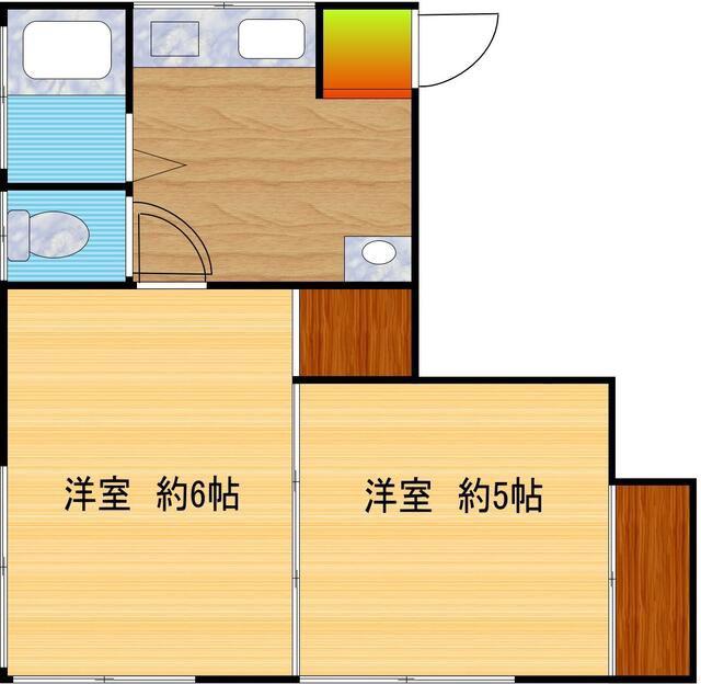 メゾンコート中野(2K/2階)の間取り写真