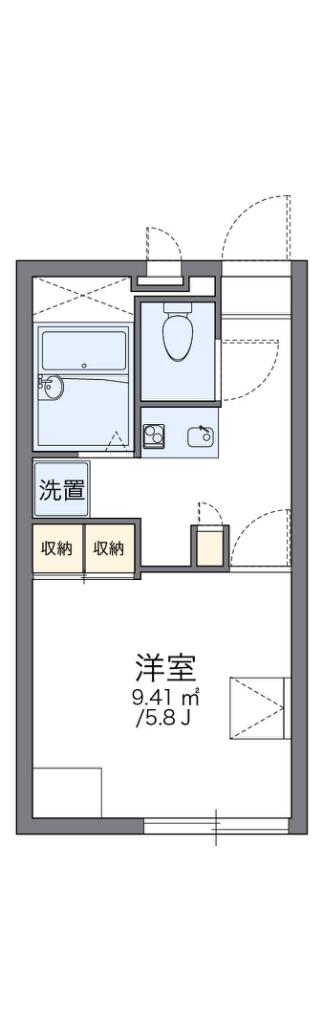レオパレスホーステイル(1K/1階)の間取り写真