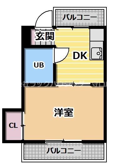 ミツヤマンション(1DK/3階)の間取り写真
