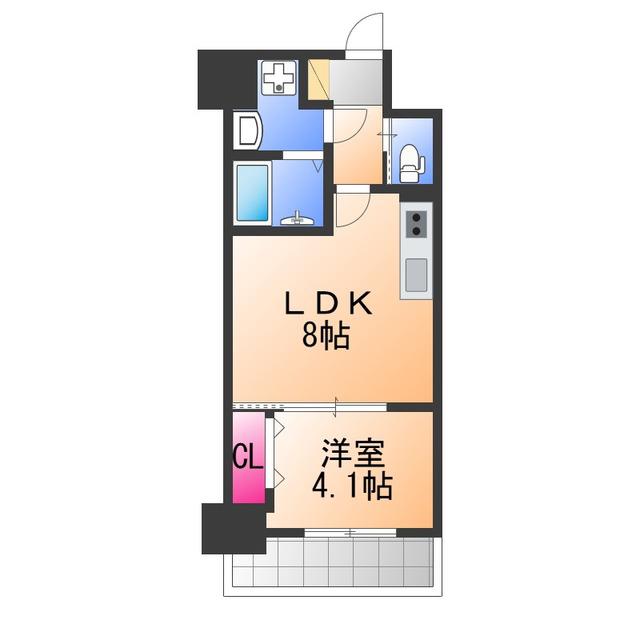 リアライズ堺宿院(1LDK/6階)の間取り写真