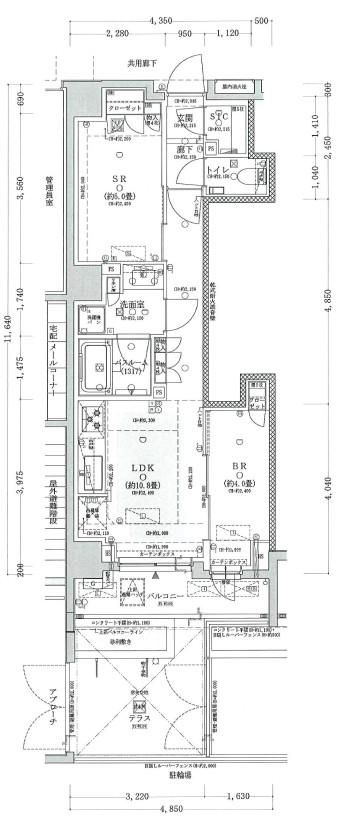 オープンレジデンシア横浜台町(1SLDK/1階)の間取り写真