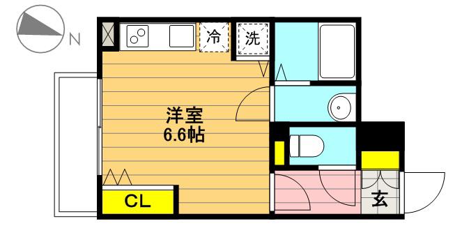LA PENTE(ワンルーム/3階)の間取り写真