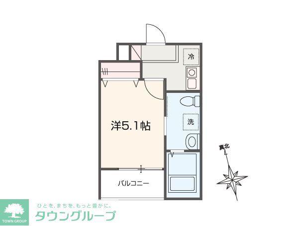 MELLAS川口(1K/2階)の間取り写真