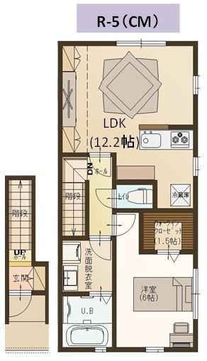 ユーソニアン・長倉(1LDK/2階)の間取り写真