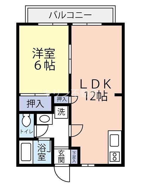 ソフィアヴィラ(1LDK/2階)の間取り写真