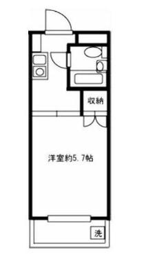 ハイタウン大倉山第3(1K/3階)の間取り写真