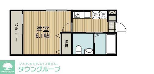 MELDIA新狭山(1K/3階)の間取り写真