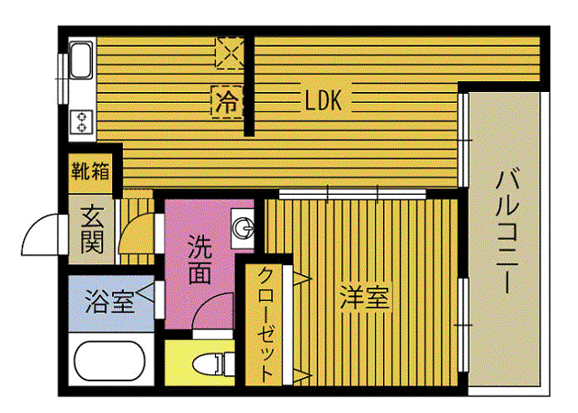 P-STYLE ZERO(1LDK/4階)の間取り写真