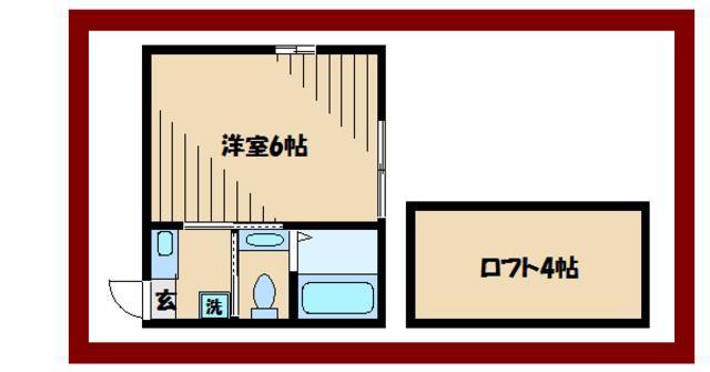 ラスティア(1K/2階)の間取り写真