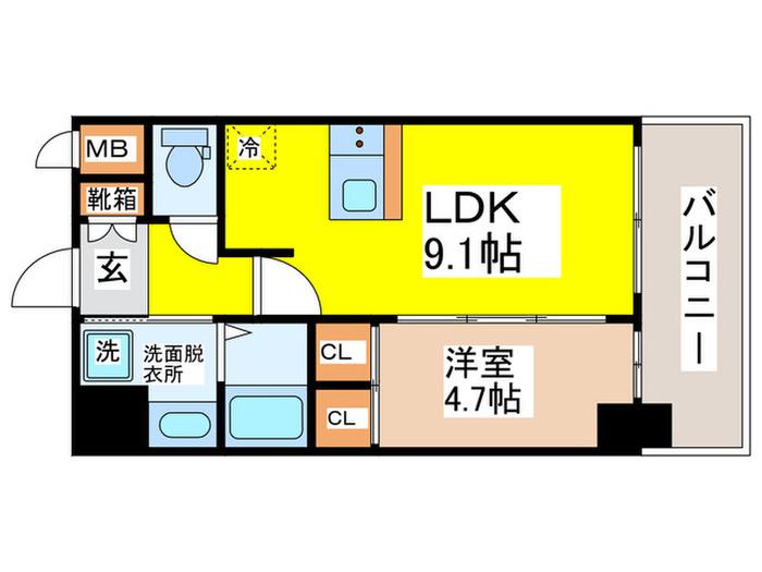 GM KOHAMA(1LDK/1階)の間取り写真
