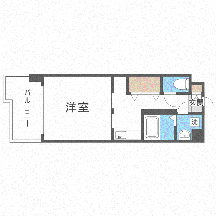 CAVANA天神(1K/4階)の間取り写真