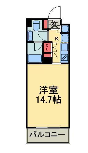 WILLDO清澄(1K/4階)の間取り写真