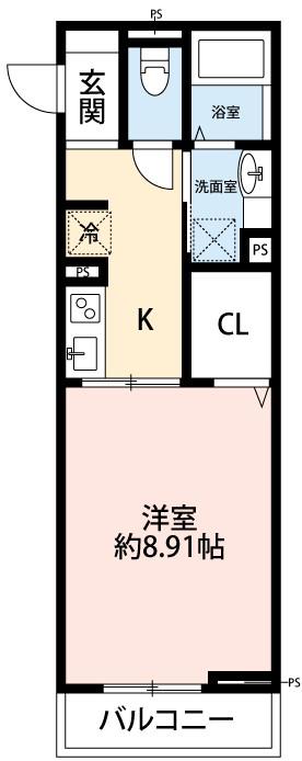 サンシャイン美合VI(1K/2階)の間取り写真