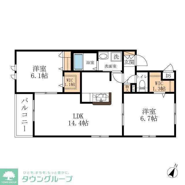 プランドール(2LDK/3階)の間取り写真