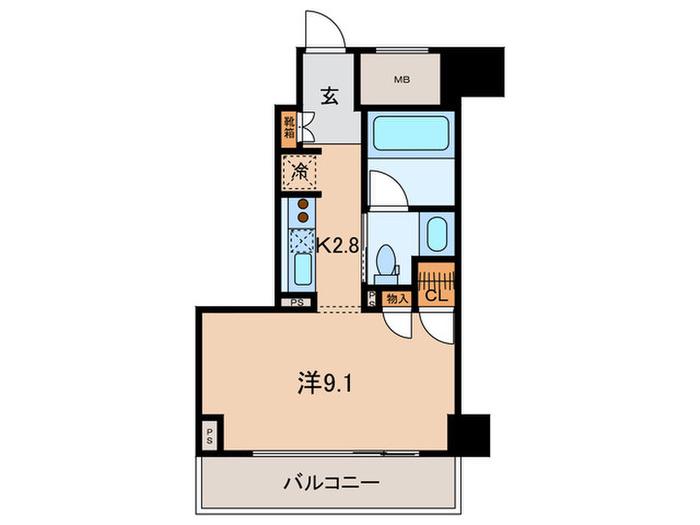 MFPRコート目黒南(1K/3階)の間取り写真